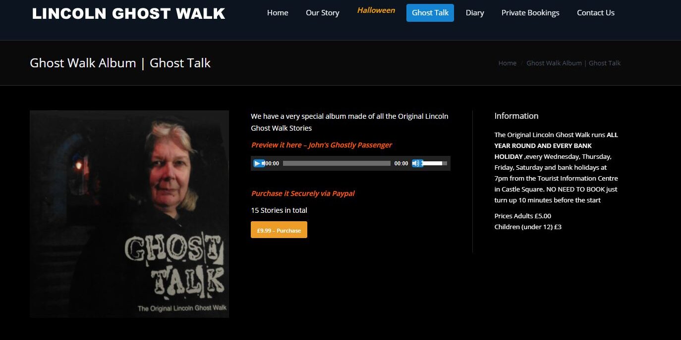 Lincoln Ghost Walks Ghost Talk CD